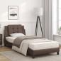 Preview: Bett mit Matratze Braun 90x200 cm Kunstleder