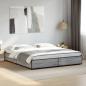 Preview: Bettgestell Grau Sonoma 200x200 cm Holzwerkstoff und Metall