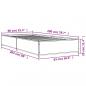 Preview: Bettgestell Braun Eichen-Optik 90x200 cm Holzwerkstoff Metall