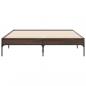 Preview: Bettgestell Braun Eichen-Optik 120x200 cm Holzwerkstoff Metall