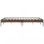 Preview: Bettgestell Braun Eichen-Optik 120x200 cm Holzwerkstoff Metall