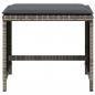 Preview: Gartenhocker mit Kissen 4 Stk. Grau 40x40x35 cm Poly Rattan