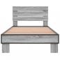 Preview: Bettgestell Grau Sonoma 100x200 cm Holzwerkstoff und Metall