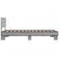 Preview: Bettgestell Grau Sonoma 100x200 cm Holzwerkstoff und Metall