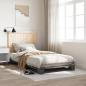 Preview: Massivholzbett mit Kopfteil Grau 100x200 cm Kiefer