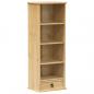 Preview: CD-Schrank Corona 40x30x110 cm Massivholz Kiefer
