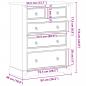 Preview: Kommode Corona 92x48x114 cm Massivholz Kiefer