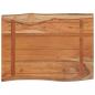 Preview: Tischplatte 80x60x2,5cm Rechteckig Massivholz Akazie Naturkante