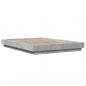 Preview: Bettgestell Betongrau 135x190 cm Holzwerkstoff