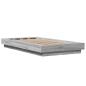 Preview: Bettgestell Grau Sonoma 75x190 cm Holzwerkstoff