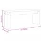 Preview: Essbank Panama Grau 105x30x45 cm Massivholz Kiefer