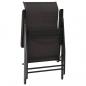 Preview: Gartenstühle 8 Stk. Klappbar Schwarz Kaffeebraun Poly Rattan