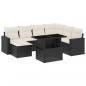 Preview: 8-tlg. Garten-Sofagarnitur mit Kissen Schwarz Poly Rattan