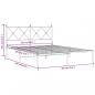 Preview: Bettgestell mit Kopfteil Metall Schwarz 160x200 cm
