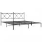 Preview: Bettgestell mit Kopfteil Metall Schwarz 183x213 cm