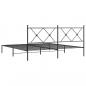 Preview: Bettgestell mit Kopfteil Metall Schwarz 183x213 cm