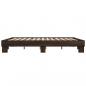 Preview: Bettgestell Braun Eichen-Optik 200x200 cm Holzwerkstoff Metall