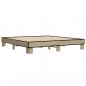 Preview: Bettgestell Sonoma-Eiche 180x200 cm Holzwerkstoff und Metall