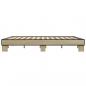 Preview: Bettgestell Sonoma-Eiche 180x200 cm Holzwerkstoff und Metall