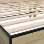 Preview: Bettgestell Sonoma-Eiche 180x200 cm Holzwerkstoff und Metall