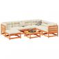 Preview: ARDEBO.de - 8-tlg. Garten-Sofagarnitur Wachsbraun Massivholz Kiefer