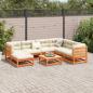 Preview: 8-tlg. Garten-Sofagarnitur Wachsbraun Massivholz Kiefer