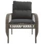 Preview: 4-tlg. Garten-Sofagarnitur mit Kissen Grau Poly Rattan