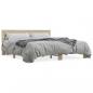 Preview: ARDEBO.de - Bettgestell Sonoma-Eiche 180x200 cm Holzwerkstoff und Metall