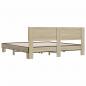 Preview: Bettgestell Sonoma-Eiche 180x200 cm Holzwerkstoff und Metall