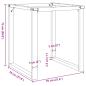 Preview: Esstisch-Gestell in O-Form 70x70x73 cm Gusseisen