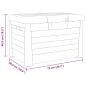 Preview: Outdoor-Kissenbox Grau 73x50,5x46,5 cm Polypropylen