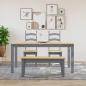 Preview: Esstisch Panama Grau 160x80x75 cm Massivholz Kiefer