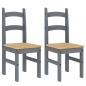 Preview: Essstühle 2 Stk. Grau 40x46x99 cm Massivholz Kiefer