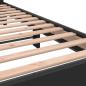 Preview: ARDEBO.de - Bettgestell Schwarz 200x200 cm Holzwerkstoff und Metall