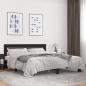 Preview: Bettgestell Schwarz 200x200 cm Holzwerkstoff und Metall