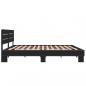 Preview: Bettgestell Schwarz 200x200 cm Holzwerkstoff und Metall