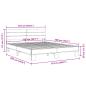 Preview: Bettgestell Braun Eichen-Optik 150x200 cm Holzwerkstoff Metall