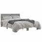 Preview: ARDEBO.de - Bettgestell Grau Sonoma 140x200 cm Holzwerkstoff und Metall
