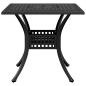 Preview: Gartentisch Schwarz 80x80x75 cm Aluminiumguss