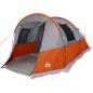 Preview: Tunnelzelt 4 Personen Grau und Orange Wasserdicht