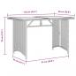 Preview: Gartentisch mit Glasplatte Schwarz 110x68x70 cm Poly Rattan