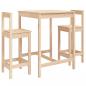 Preview: 3-tlg. Gartenbar-Set Massivholz Kiefer