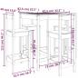 Preview: 5-tlg. Gartenbar-Set Massivholz Kiefer