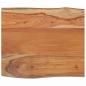 Preview: Tischplatte 70x60x2,5cm Rechteckig Massivholz Akazie Naturkante