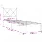 Preview: Bettgestell mit Kopfteil Metall Schwarz 80x200 cm