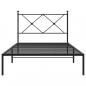 Preview: Bettgestell mit Kopfteil Metall Schwarz 107x203 cm