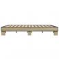 Preview: Bettgestell Sonoma-Eiche 200x200 cm Holzwerkstoff und Metall
