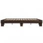 Preview: Bettgestell Braun Eichen-Optik 180x200 cm Holzwerkstoff Metall