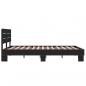 Preview: Bettgestell Schwarz 135x190 cm Holzwerkstoff und Metall