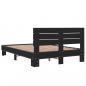 Preview: Bettgestell Schwarz 135x190 cm Holzwerkstoff und Metall